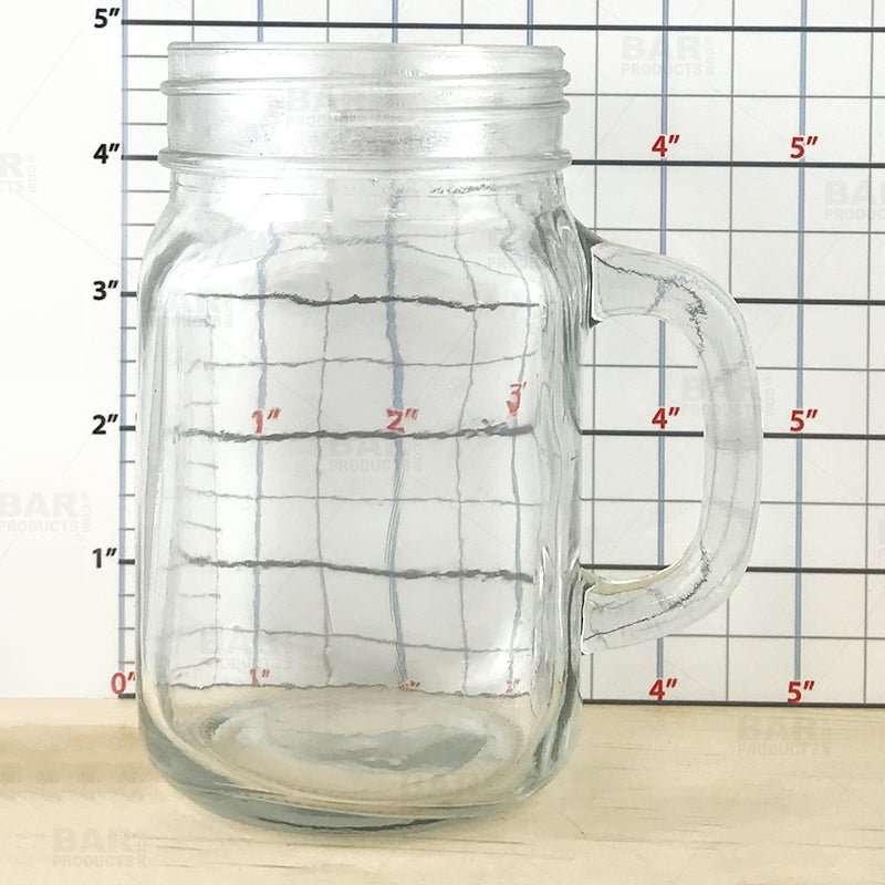 BarConic® Glassware - Mason Jar Mug Glass - 12 ounce - CASE OF 12