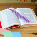 Hand Crafted White and Lilac Embroidered Cotton Bookmark - Lilac Diamonds