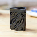 Oaxaca Barro Negro Triangular Ceramic Pencil Holder - Oaxacan Twilight